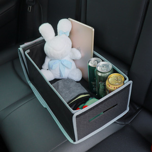Car Folding <b>Storage</b> Box 12.3L Waterproof With Handle Center Armrest Organizer For Passenger Rear <b>Seat</b> - Product Image 1