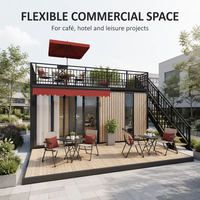 Maison préfabriquée écologique imperméable de luxe moderne de 20 pieds à un étage pour hôtel, appartement, villa ou chalets