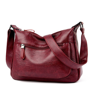 Hot Sale Ladies Designer Hand Bag Shoulder Zipper Purse Pu Leather Crossbody Bag Newest Women <b>Tote</b> Bag - Product Image 1