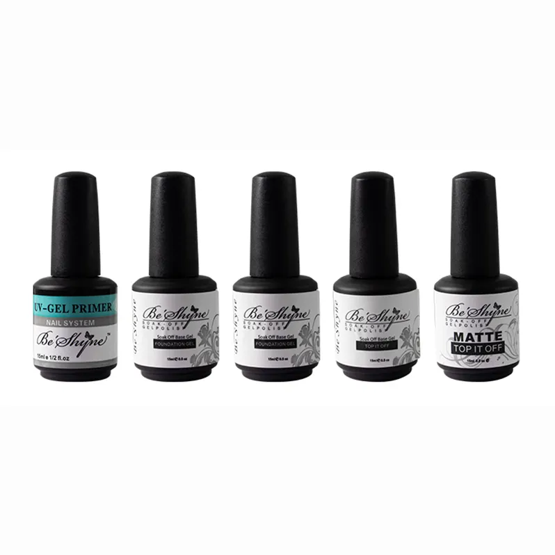 High quality wear resistant cdurable and bright nail base coat matte top coat and the nail primer for gel nail polish