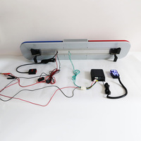 Verbesserte 47 Zoll LED-Warnleuchte 12V Dachmontierte Notfall-Blinkleuchte 200W Sirenen-Verstärker Lautsprecher Hupe Ladegerät