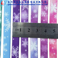 Lacets colorés flocon de neige 0,8 cm pour l'hiver, sangles d'ambiance romantique pour chaussures de skate, chaussures décontractées, et emballages