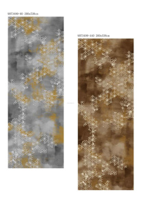Moquette Jacquard sur mesure pour hall d'hôtel, tissage plat, poils longs, 80% laine, motif Arabesque doré de luxe, ignifuge - Product Image 3