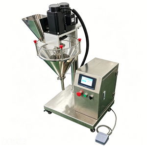 Machine de remplissage semi-automatique haute précision à vis sans fin pour poudre de cacao sèche, café, paprika, farine, produits chimiques et verre - Product Image 3