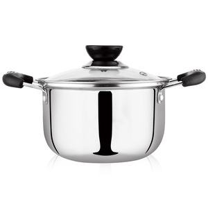 礼品套装5pcs不锈钢厨房炊具砂锅，带手柄和透明盖 - Product Image 5