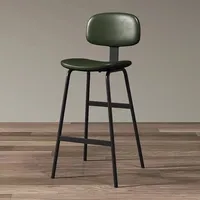 Chaise de bar moderne en métal empilable, légère, durable et écologique avec pieds en fer pour usage commercial à la maison, au bureau et à l'hôtel