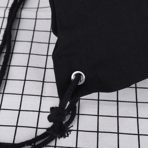 Cá Nhân Bụi In Logo Quà Tặng Tùy Chỉnh Bao Bì Kẹo Lưu Trữ Vải Bông Dây Kéo Túi Ba Lô Với Dày Sợi Dây Thừng - Product Image 4