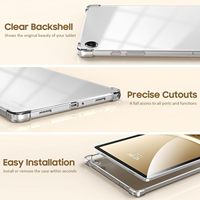 Şeffaf siyah TPU Tablet Samsung kılıfı Galaxy Tab A9 artı X210/X216/X218 11 inç 2023 darbeye vaka Tpu Tablet kılıf