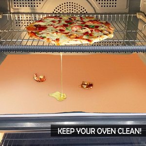 حصيرة واقية غير لاصقة بطانات فرن سميكة للخدمة الشاقة لأسفل الفرن بطانة قابلة لإعادة الاستخدام لفرن المذاق بالغاز الكهربائي - Product Image 4