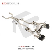 ING Échappement intermédiaire à longueur égale en acier inoxydable pour BMW M3/M4 G80/G82 S58 3.0T 2021+ |   Échappement à quatre sorties avec valve et télécommande – Vente en gros