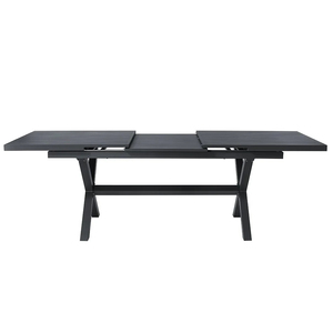 <span class=keywords><strong>Table</strong></span> de salle à manger extérieure moderne en <span class=keywords><strong>aluminium</strong></span> blanc durable et <span class=keywords><strong>extensible</strong></span> pour cour, parc et salon - Meubles d'extérieur - Product Image 5