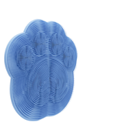 Brosse de bain moderne en silicone à motif uni, tampon exfoliant dorsal avec autocollant mural à ventouse pour salle de bain, tapis de massage des pieds