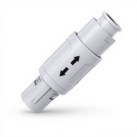 Connecteur circulaire Push-Pull série P, 7 broches, double écrou, prise fixe, laiton plaqué or, boîtier PC, qualité médicale, faible coût