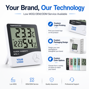 Higrómetro Electrónico Interior con Termómetro <span class=keywords><strong>Digital</strong></span>, Venta Caliente, Compatible con OEM y ODM, Sensor de Temperatura de Plástico - Product Image 6