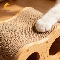 Modernes Extra Großes Kratzfestes Katzen-Lounge-Bett aus Karton mit Doppelschicht Multifunktionales Halloween-Tierversteck für Große Katzen