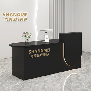 Mostrador de Recepción de Diseño Moderno, Mesa de Bar para Uso Comercial, Madera de Lujo para Hoteles, Tiendas de Ropa, Oficinas, Centros Comerciales - Product Image 6