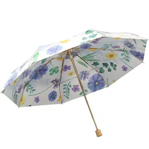 Individueller bedruckter klassischer Stil faltbarer Regenschirm mit manueller Kontrolle