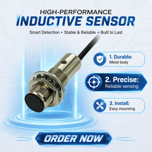 Interruttore Sensore a Riflessione Diffusa DC 12-24V con Alloggiamento M18, Uscita NPN, Range Regolabile, Interruttore di Prossimità Ottico - Product Image 2