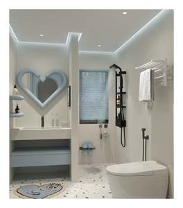 Mueble de Baño de Estilo Francés, Color Azul Fresco, Estilo Ballet, Sensación de Alta Gama - Product Image 1