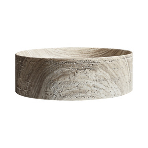 Plateau de lavage des mains en marbre naturel beige travertin Stonekocc, grand format, pour salle de bain, balcon, hôtel, <span class=keywords><strong>d</strong></span>écoration, durable - Product Image 1