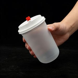 Gobelets jetables écologiques en PP à paroi simple, forme en U, givrés, avec logo personnalisé, 14oz/380ml, 16oz/500ml, 18oz/700ml, qualité alimentaire, numériques - Product Image 3