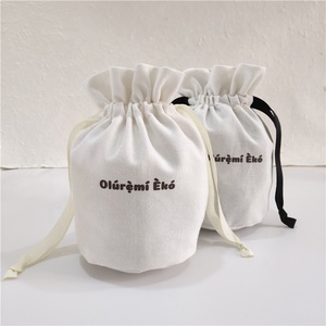 Canvas Drawstring <b>Bag</b> High Quality Multi-functional Custom Logo Cotton <b>White</b> with Logo 2-3days , Without Logo 1-2days Package - Product Image 1