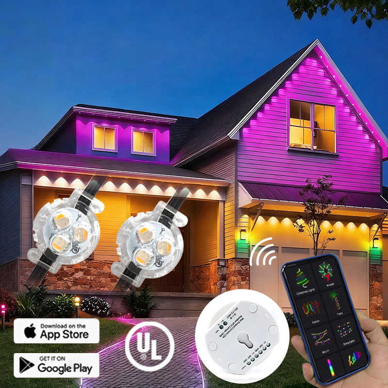 IP68 RGBW App Control Addressable Pixel LED WS2811 Outdoor String Light with 10-Year Warranty