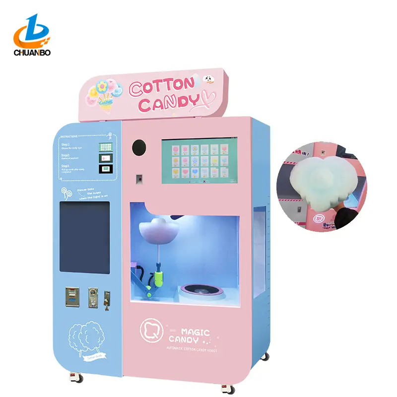 Máquina automática semiautomática do algodão do robô Mg320 dos doces do algodão da fábrica para empresas pequenas