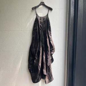 <span class=keywords><strong>Robe</strong></span> à bretelles haut de gamme personnalisée en soie et lin jacquard, teinte à la main aux coloris botaniques, style vieilli, coupe en forme de bourgeon, pour femme, printemps, <span class=keywords><strong>antistatique</strong></span> - Product Image 3