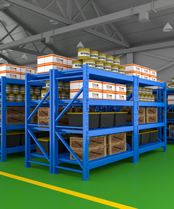 Système de rangement d'entrepôt industriel à 4 niveaux en acier thermolaqué de moyenne capacité - Product Image 3
