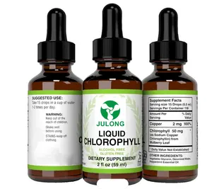 Gouttes de chlorophylle liquide OEM étiquette personnalisée en vrac gouttes de chlorophylle liquide organique vegan supplément de perte de poids