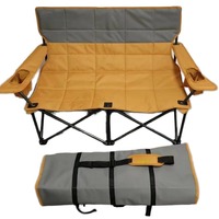 Prix usine 16*0.8mm Tube en acier pliant Double chaise et Double chaise pliante de camping et chaise de camping pliante pour amoureux