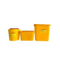 Poubelle médicale jaune en plastique écologique de 5L/10L, seau de rangement avec motif imprimé DIY pour la gestion des déchets