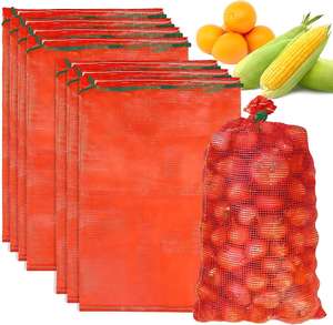 Bolsas de malla grandes personalizables para productos agrícolas, 60 lb, reutilizables, lavables, transpirables, con cordón, para cebollas y patatas - Product Image 1