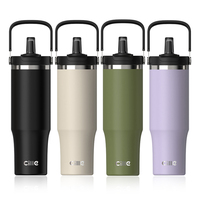 Vaso Térmico de Cerámica de Doble Pared de Alta Calidad Xile con Pajita, Aislado para Café Caliente y Hielo, para Uso en Oficina y Camping, para Hombre y Mujer