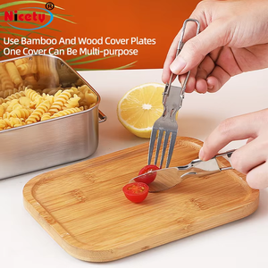 Tùy Chỉnh 304 Thép Không Gỉ Nắp Tre Bento Hộp Ăn Trưa Tái Sử Dụng Heatable <span class=keywords><strong>Container</strong></span> Thực Phẩm Với Độ Tươi Bảo Quản Cho Trẻ Em - Product Image 6