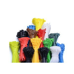 مرنة النايلون الذاتي قفل التعادل المشبك حزام سلك كابل بلاستيك العلاقات - Product Image 1