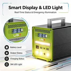 High Capacity 300W 400W 600W MPPT Car Outdoor Energy Storage 220V <b>Mobile</b> Charger Solar Panel Power Station Pure Sine Wave - Product Image 5