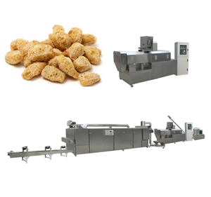 Máquina para hacer carne de soja vegetariana de forma cuadrada a buen precio, línea de procesamiento de proteína de soja - Product Image 1