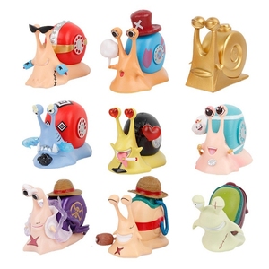Set de 9 Figuras de Anime de PVC de 10 cm, <span class=keywords><strong>Den</strong></span> <span class=keywords><strong>Den</strong></span> <span class=keywords><strong>Mushi</strong></span>, <span class=keywords><strong>Luffy</strong></span>, Zoro, Nami, Chopper, Temática de Películas y TV - Product Image 1