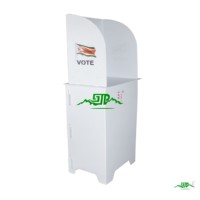 Boîte à urnes en plastique ondulé PP, forme et logo personnalisables, certifiée SGS/ISO9001, installation facile, cabine de vote