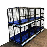 Cages pour chiens empilables en métal soudé durables, tailles S, M, L, XL, XXL, avec ouverture supérieure et plateau coulissant, disponibles en tailles grandes et extra grandes