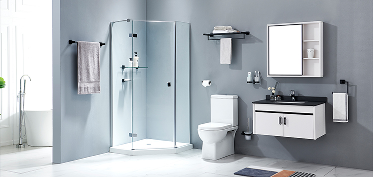 Single Glass Bathroom Accessories Shelves OEM Wall Mounted Stainless Steel Toilet Shelf