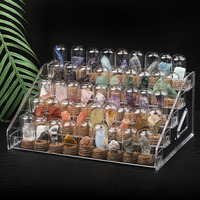 Collections d'échantillons de minéraux de roche en cristal naturel en gros avec spécimen de cristal Feng Shui de bouteille en verre