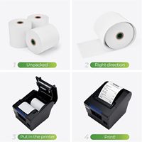 Rouleau de papier thermique ECG haute qualité 57x40mm pour caisses enregistreuses et systèmes de point de vente – Meilleure visibilité et lisibilité, simple face, 98 %