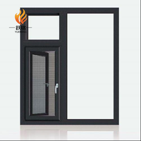 Ventana Abatible de Aluminio con Rotura de Puente Térmico, Moderna y de Alta Calidad, con Malla de Seguridad y Herrajes Alemanes para Proyectos Residenciales