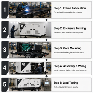 Generador Eléctrico Diésel Silencioso Trifásico de 40KVA, 75KVA, 85KVA, con Motor Cummins, para Respaldo Industrial - Product Image 1