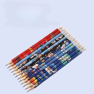 Crayons en bois HB personnalisés de haute qualité, écologiques, à prise facile, mine noire, économiques, série Astronaute pour enfants et écoles - Product Image 4