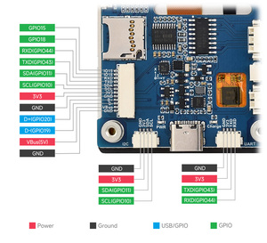 ESP32-S3-Touch-LCD-2.8 Waveshare Pantalla Táctil Capacitiva de 2.8 Pulgadas, Placa de Desarrollo, 240x320 IPS, 5 Puntos, 32 bits, LX7 de Doble Núcleo - Product Image 6