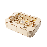 Wincent Boîte labyrinthe en bois 3D à construire soi-même, jeu mécanique d'agréement mental, circuit de billes, kit de jouet éducatif STEM, cadeau pour loisirs créatifs